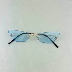COPY - Rimless cat eye gold metal sunglasses
